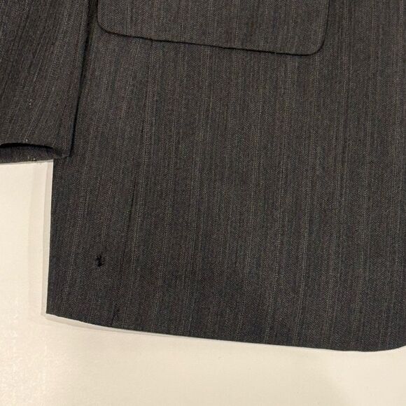 Burberry Charcoal Pinstripe Men's Blazer - Picture 2 of 10